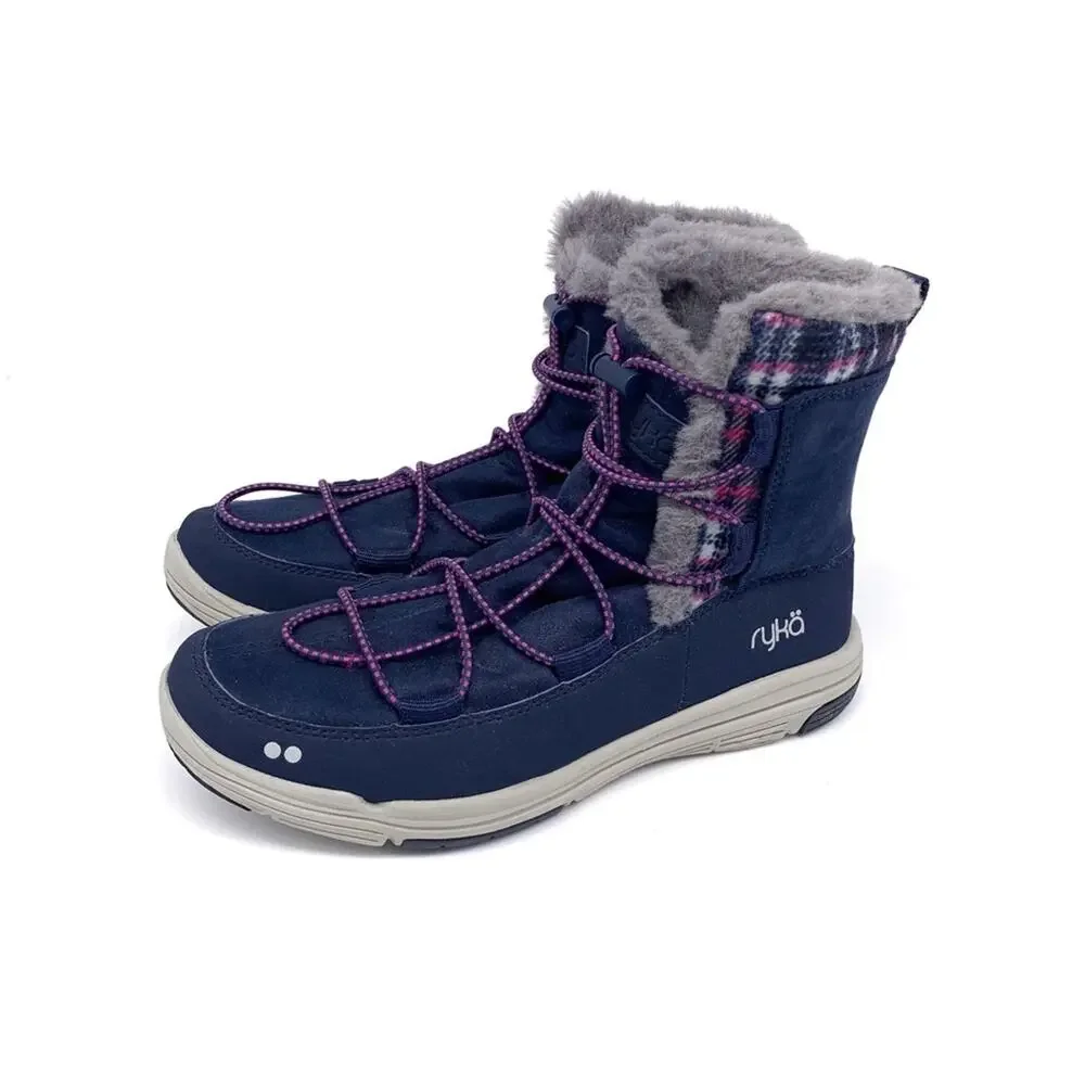 RYKA Aubonne Outdoor Winter Boot Blue Grey Pink 7